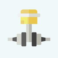 Icon Crankshaft. related to Car Maintenance symbol. flat style. simple design editable. simple illustration vector