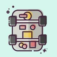 Icon Drivetrain. related to Car Maintenance symbol. MBE style. simple design editable. simple illustration vector