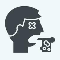 Icon Vomiting. related to Poison symbol. glyph style. simple design editable. simple illustration vector