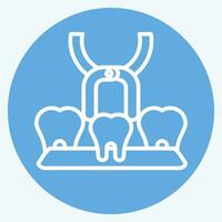 Icon Tooth Extra. related to Dentist symbol. blue eyes style. simple design editable. simple illustration vector