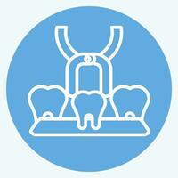 Icon Tooth Extra. related to Dentist symbol. blue eyes style. simple design editable. simple illustration vector