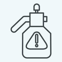 Icon Sprayer. related to Poison symbol. line style. simple design editable. simple illustration vector