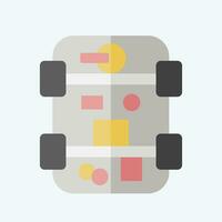 Icon Drivetrain. related to Car Maintenance symbol. flat style. simple design editable. simple illustration vector