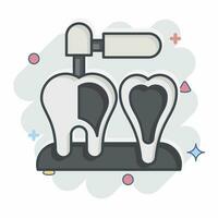 icono endodoncista. relacionado a dentista símbolo. cómic estilo. sencillo diseño editable. sencillo ilustración vector