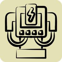 Icon Charging System. related to Car Maintenance symbol. hand drawn style. simple design editable. simple illustration vector