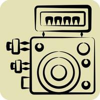 Icon ABS Control Module. related to Car Maintenance symbol. hand drawn style. simple design editable. simple illustration vector