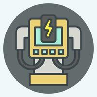 Icon Charging System. related to Car Maintenance symbol. color mate style. simple design editable. simple illustration vector