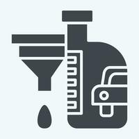 Icon Automatic Transmission Fluid. related to Car Maintenance symbol. glyph style. simple design editable. simple illustration vector