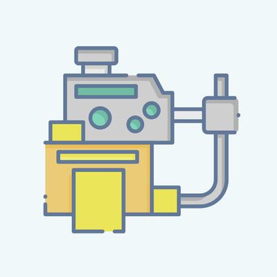 Icon Coolant Leak Diagnosis. related to Car Maintenance symbol. doodle style. simple design editable. simple illustration