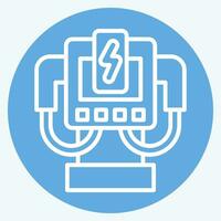 Icon Charging System. related to Car Maintenance symbol. blue eyes style. simple design editable. simple illustration vector