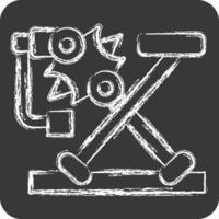Icon Door Window. related to Car Maintenance symbol. chalk Style. simple design editable. simple illustration vector