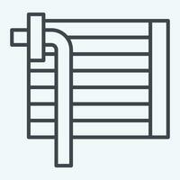 Icon AC Evaporator. related to Car Maintenance symbol. line style. simple design editable. simple illustration vector