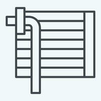 Icon AC Evaporator. related to Car Maintenance symbol. line style. simple design editable. simple illustration vector