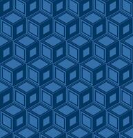 Seamless Geometric Cube Pattern Design vector