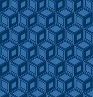 Seamless Geometric Cube Pattern Design vector