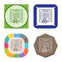 icono de vector de certificado