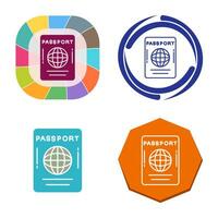 icono de vector de pasaporte