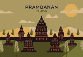 prambanan templo antecedentes vector