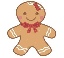 Gingerman christmas cartoon cookies vector