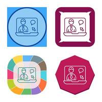 Online Interview Vector Icon