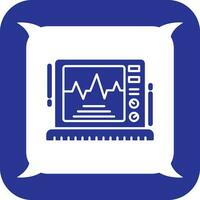 icono de vector de monitor de electrocardiograma