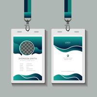 Modern and clean business id card template. Corporate id card design template in modern style vector