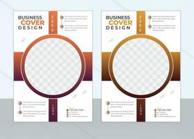 Creative corporate book cover design. Brochure, flyer template layout, vector leaflet Gradient cover design