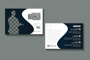 digital marketing agency postcard. creative and modern postcard design. vector