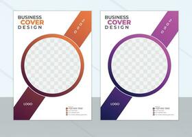 Creative corporate book cover design. Brochure, flyer template layout, vector leaflet Gradient cover design