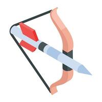 Get a glimpse of archery game isometric icon vector