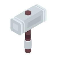 Modern isometric icon of mallet vector