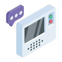 Collection of Isometric Communication Icon vector