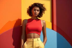 colorblock fashion photo