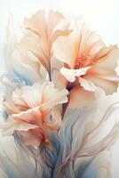 abstract floral art in the style of impressionist illustration photo