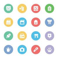 Set of Technology Flat Icons vector