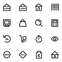 Set of Linear Style Business Icons vector