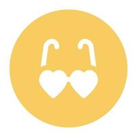 Love and Romance Flat Round Icons vector