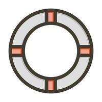 Lifebuoy Vector Thick Line Filled Colors Icon For Personal And Commercial Use.