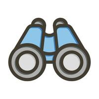 Binoculars Vector Thick Line Filled Colors Icon For Personal And Commercial Use.