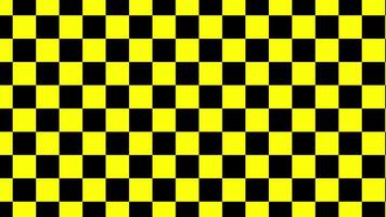 Yellow Black Checkerboard Motion Background video