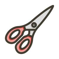 Shears Vector Thick Line Filled Colors Icon For Personal And Commercial Use.