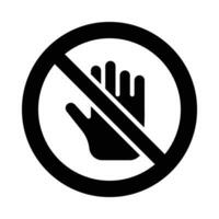 No Touch Vector Glyph Icon For Personal And Commercial Use.