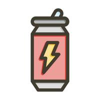 energía bebida vector grueso línea lleno colores icono para personal y comercial usar.