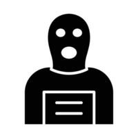 Criminal Vector Glyph Icon For Personal And Commercial Use.