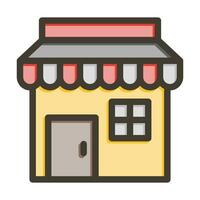 Supermarket Vector Thick Line Filled Colors Icon For Personal And Commercial Use.