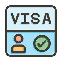 visa vector grueso línea lleno colores icono para personal y comercial usar.