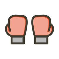 Boxing Vector Thick Line Filled Colors Icon For Personal And Commercial Use.