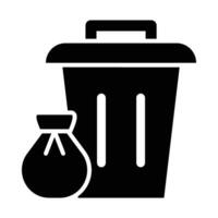 Garbage Vector Glyph Icon For Personal And Commercial Use.