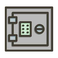 Strongbox Vector Thick Line Filled Colors Icon For Personal And Commercial Use.