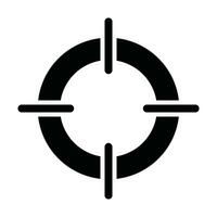 Aim Vector Glyph Icon For Personal And Commercial Use.